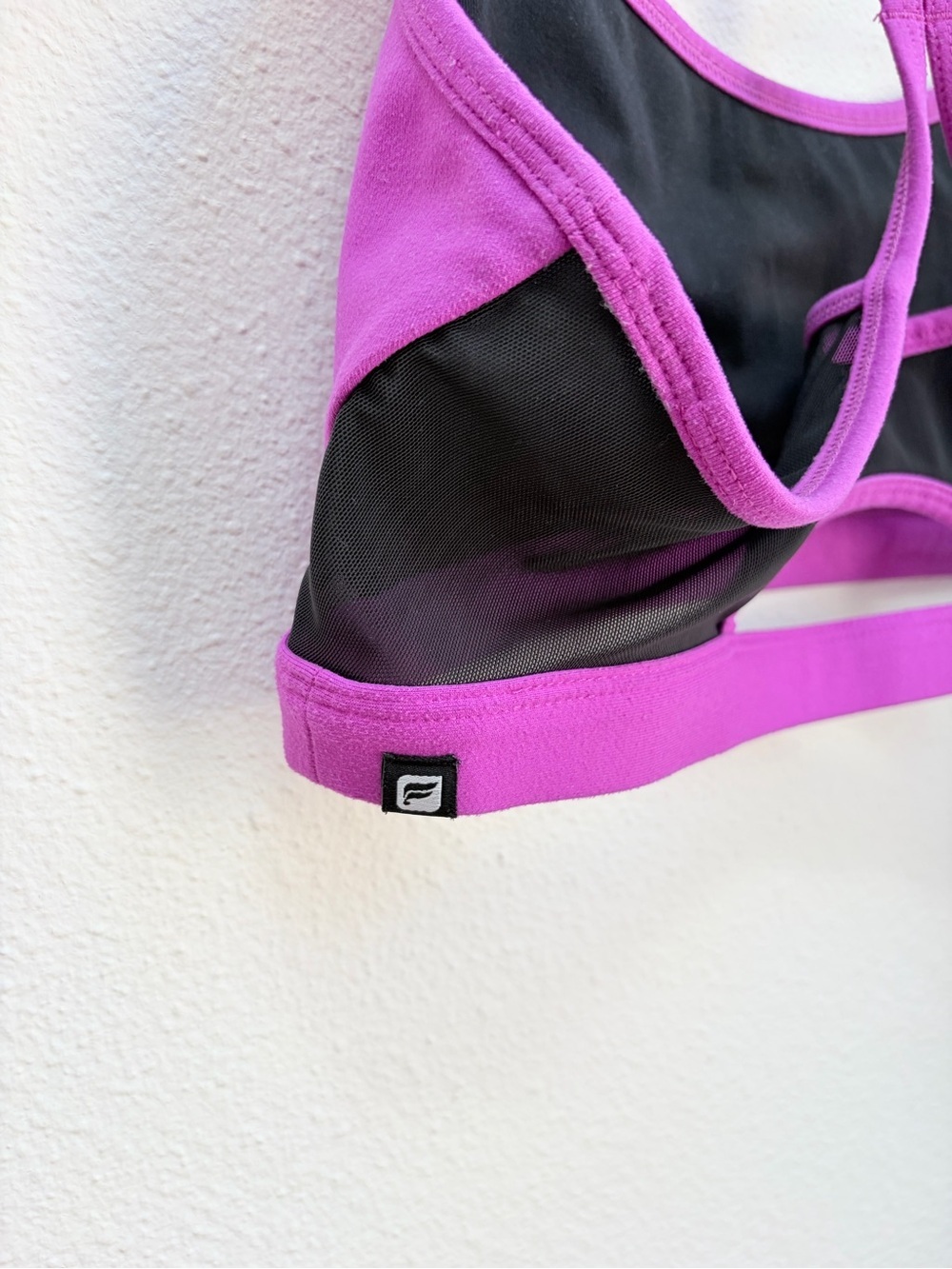 Fabletics Sports Bra Reversible Strappy Breathable Workout Black Purple Size Xs - Picture 6 of 7